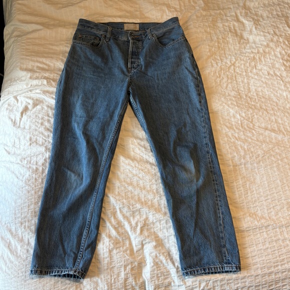 Everlane ’90s Cheeky Jean Medium Blue Wash 30 Ankle Organic Cotton Pants - Picture 11 of 13